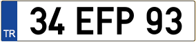 Trailer License Plate